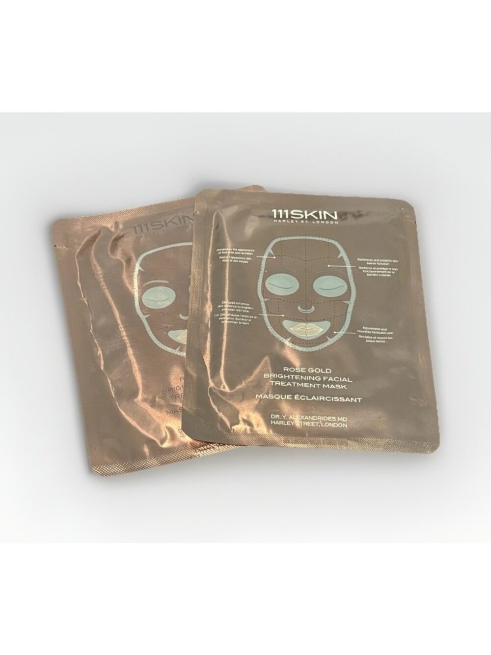 2ct 111SKIN Rose Gold Brightening Facial Treatment Mask 1.04l oz / 30ml Skincare